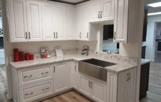 Kitchen Remodel Finish transitional l-shaped white kitchen design in Washington